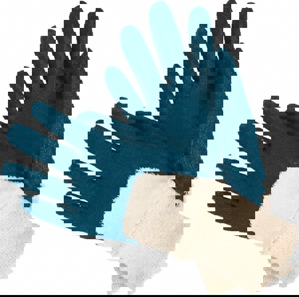 Chemical Resistant Gloves: Small, 28 mil Thick, Nitrile, Supported